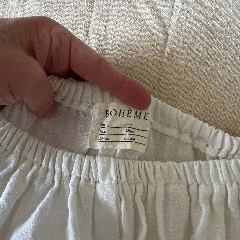 BOHÈME The Linen Trousers in Antique White (Petite Size) • FIRM PRICE - Picture 4 of 4